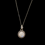 Sterling Silver & Moonstone Art Nouveau Necklace