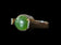 14K White Gold & Jade Mid-Century Modernist Statement Ring Size 5 1/4