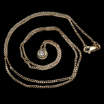 10K Yellow and White Gold Diamond Pendant Necklace