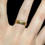 22K Etched Yellow Gold Band 4.1mm Size 5 3/4