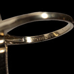 10K Yellow Gold Hematite / Black Alaskan Diamond Marquise Cut Ring Size 5 1/4