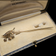 14K Yellow Gold Lily of the Valley Leaf & Flowers Seed Pearl Stick Pin