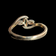 10K Yellow Gold Emerald & Diamond Twist Ring Size 6.5