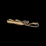 14K Yellow Gold Teardrop Hoop Hinge Earrings