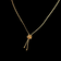 14K Yellow Gold Chain Necklace with Diamond Flower Lariat Style