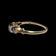 14K Yellow & White Gold & Diamond Art Deco Ring Size 6 3/4