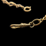Gold Filled T Bar Albert Chain With Dog Clip & Vermeil Wax Seal Carnelian Warrior Intaglio Fob