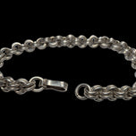 Mexican Sterling Silver Double Link Chain Bracelet