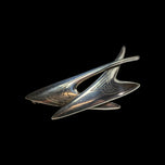 Viggo Wollny Fammik Sterling Silver Brooch Denmark MCM Modernist Boomerang Abstract