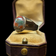 10K Yellow & Gold Moss Agate Cabochon Ring Size 5.5