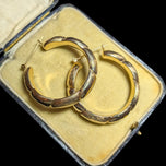14K Yellow Gold Hollow Chunky Twist Hollow Hoops