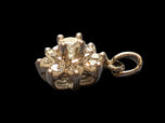 14K White Gold & Diamond Flower Pendant