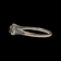 14K White Gold White & Black Diamond Ring Size 7 1/4