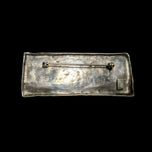 Signed "Shingled Roof" Sterling Silver Brutalist Brooch