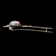 Rose Quartz Bar Brooch Sterling Silver