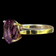 10K Yellow Gold Synthetic Purple Sapphire Ring Oval Cut