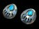 Large Sterling Silver Bear Paw Turquoise Stud Earrings