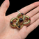 Antique Gold Filled Victorian Garnet Cabochon Love Knot Brooch