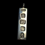 Sterling Silver Queen Elizabeth II 1977 Silver Jubilee Ingot Pendant Hallmarked