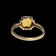 10K Yellow Gold Emerald Cut Synthetic Yellow Sapphire Ring Size 4 3/4