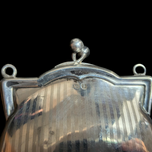 Antique William H Haseler Sterling Coin Purse / Hand Clutch with Loops & Ball Clasp 1919