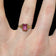 Antique 14K Yellow Gold Baguette Cut Synthetic Pink Sapphire Ring Size 5 1/4