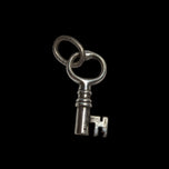 .800 Silver Skeleton Key Pendant Made in Italy Maker HBC