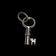 .800 Silver Skeleton Key Pendant Made in Italy Maker HBC