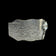 Arist Signed Monroy Mexico Sterling Silver Brutalist White Topaz Cuff Bracelet
