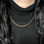 10K Yellow Gold Paperclip / Coffee Bean Link Chain