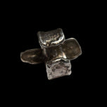 Signed Sterling Silver Modernist / Brutalist Sculptural Laying Woman Figure Ring Adjustable