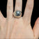 Sterling Silver Etched Dome / Bubble Ring Size 7 1/4