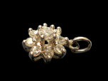 14K White Gold & Diamond Flower Pendant