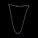 14K Yellow Gold Italian Singapore Twist Chain Necklace 20"