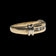 14K Yellow & White Gold Ribbed Diamond Row Band Size 6 3/4