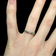 Vintage 18K White Gold & Diamond Row Ring Size 5 1/4