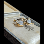 Antique Gold Filled Moonstone Lever Back Earrings