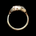 10K Yellow Gold & White Gold Art Deco Diamond Band Ring Size 6 3/4