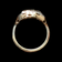 10K Yellow Gold & White Gold Art Deco Diamond Band Ring Size 6 3/4