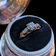14K Yellow Gold Scroll Work Diamond Ring Antique Vintage