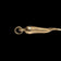 10K Yellow Gold Brushed / Etched Cornicello Pendant / Charm