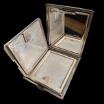 Boucheron of Paris Sterling Silver & 18K Yellow Gold Inlay Compact Case With Mirror