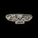 14K White Gold & Diamond Art Deco Scrollwork Ring Size 4 3/4