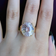 14K Gold Natural Pink Kunzite Statement Ring Oval Cut