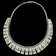 Sterling Silver Bib Collar Necklace With Emeralds