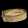 Vintage 9K Yellow Gold Intricate Filigree Style Belt Ring Size 7