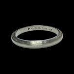 Art Deco 14K White Gold Forget me Not Band with Decorative Ridge Size 5.5