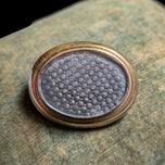 Antique Gold Filled Victorian Era Mourning Brooch Woven Hair C Clasp