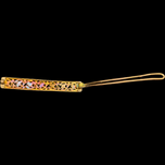 Antique 9CT Gold Ivy Leaf Filigree Bar Hair Clip / Pin