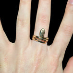 14K Yellow Gold Etched Snake Ring Size 7